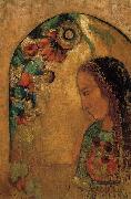 Odilon Redon Lady of the Flowers oil on canvas